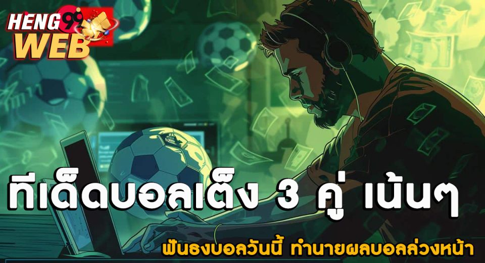 ทีเด็ดบอลเต็ง 3 คู่ เน้นๆ วันนี้-"Top 3 football picks, focus on today."