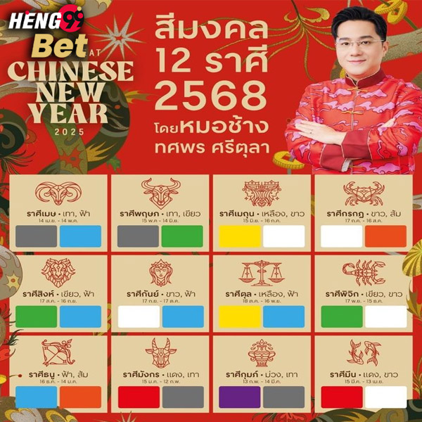 รูปภาพตารางสีเสื้อมงคลของ heng99